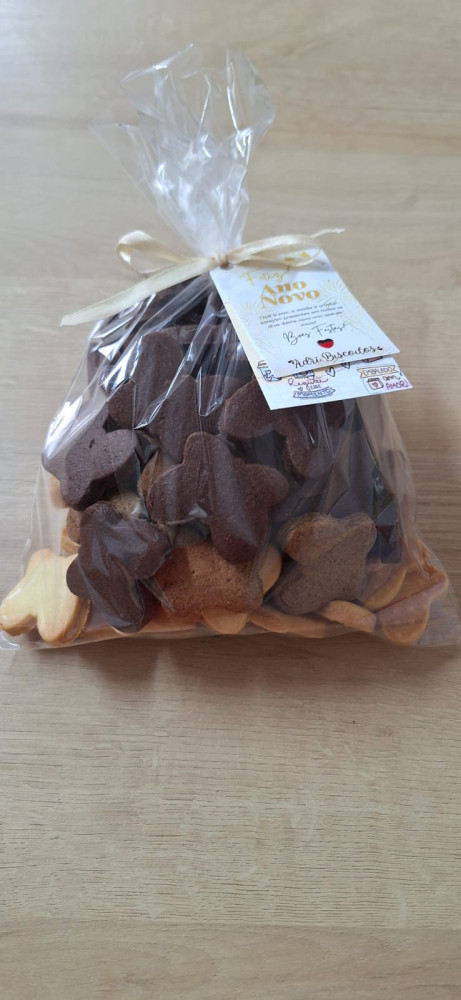 Na compra de um pacote de biscoitos de 500gr ou 1kg, ganhe 50% de desconto